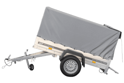 Garden Trailer 200 KIPP 200 x 106 cm PKW Anhänger mit Hochplane, Überrollbügel und Stützrad PTAC 500 kg